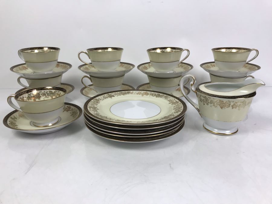 Noritake China Coffee Tea Set Valencia Pattern 5086 Japan Apx 24 Pieces [Photo 4]
