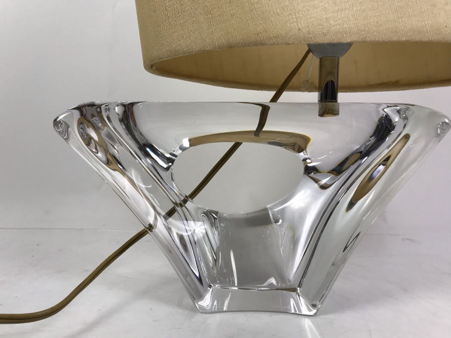 Rare DAUM France Signed Crystal Sailboat Lamp Estimate $1,800 [Photo 4]