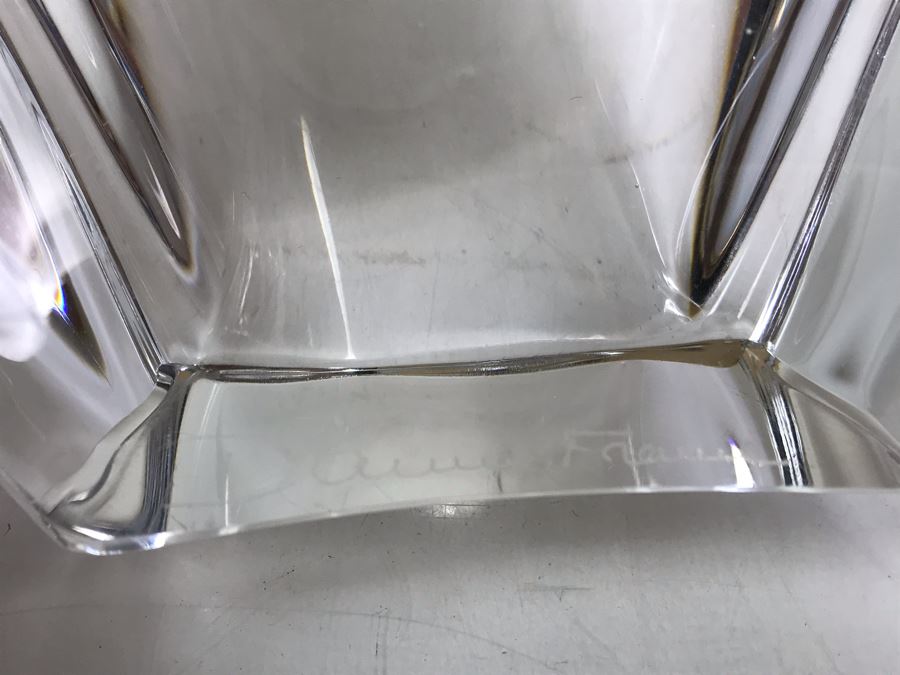 Rare DAUM France Signed Crystal Sailboat Lamp Estimate $1,800 [Photo 6]