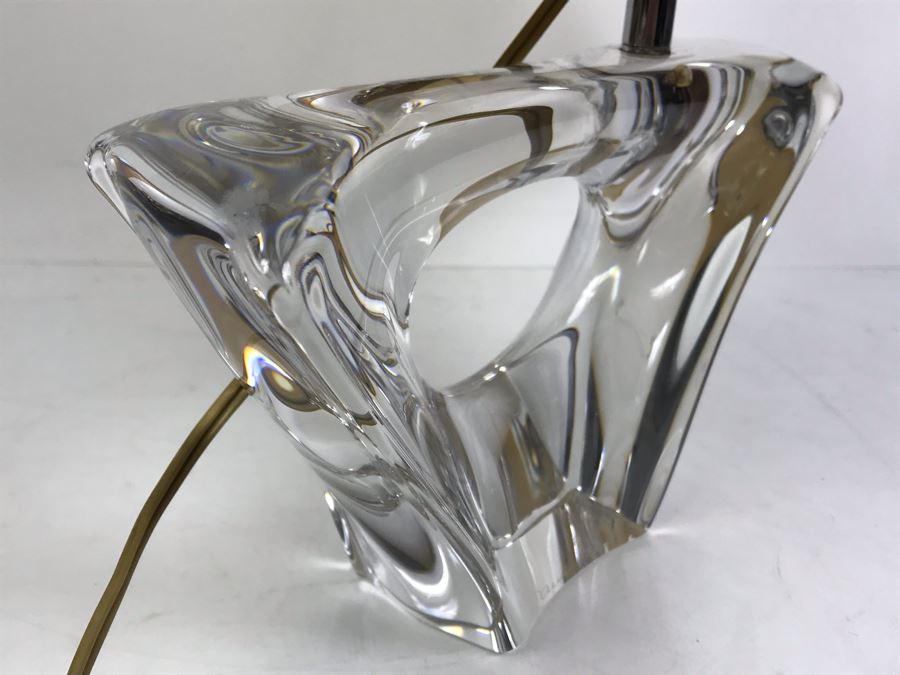 Rare DAUM France Signed Crystal Sailboat Lamp Estimate $1,800 [Photo 7]