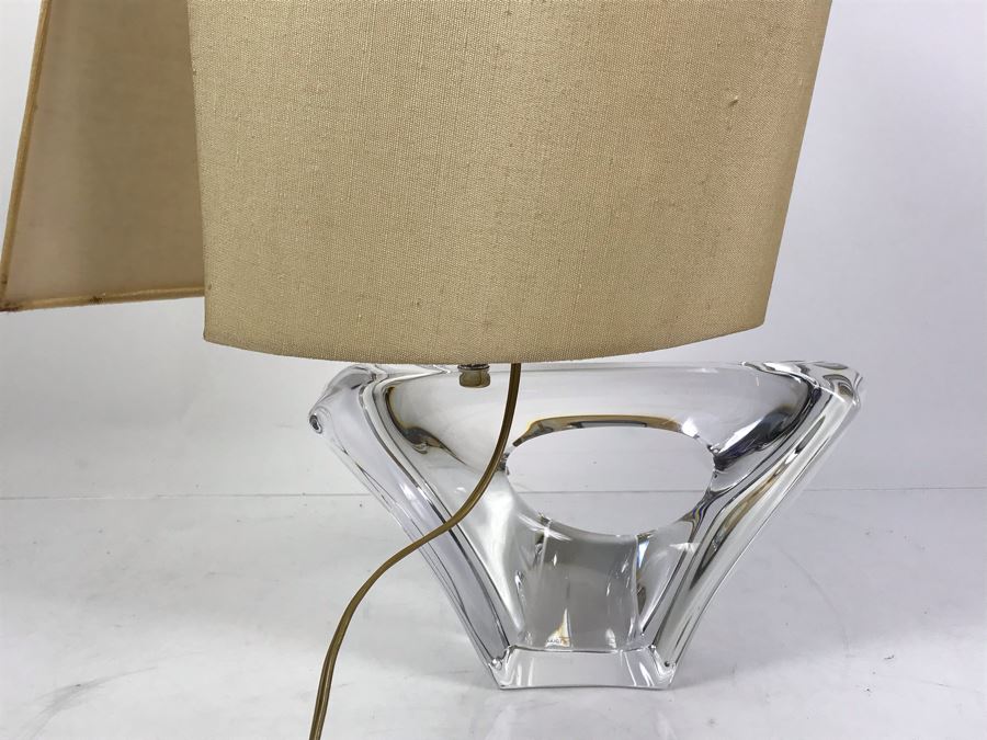 Rare DAUM France Signed Crystal Sailboat Lamp Estimate $1,800 [Photo 10]