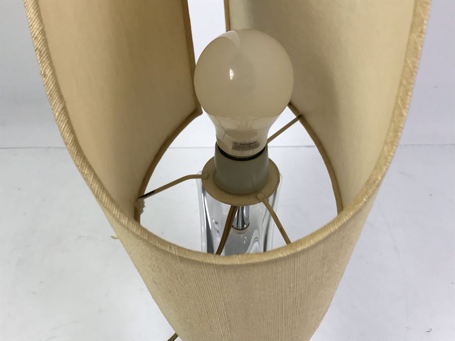 Rare DAUM France Signed Crystal Sailboat Lamp Estimate $1,800 [Photo 9]