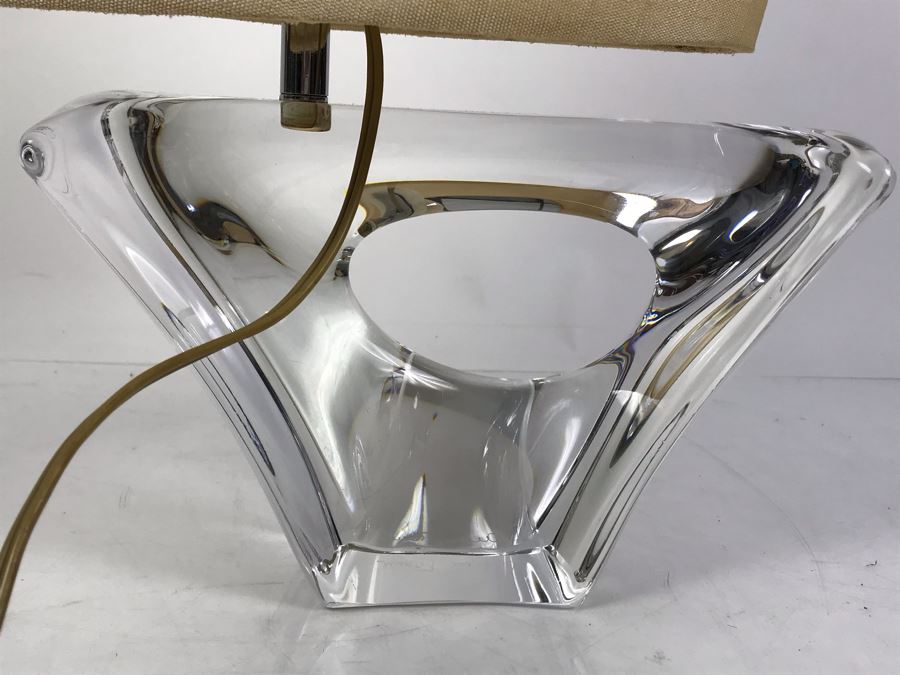 Rare DAUM France Signed Crystal Sailboat Lamp Estimate $1,800 [Photo 11]