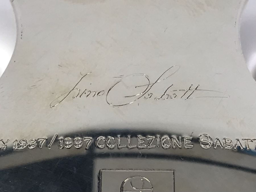 Signed Silverplate Lino Sabattini Halley Vase 13'W Estimate $1,300 [Photo 13]