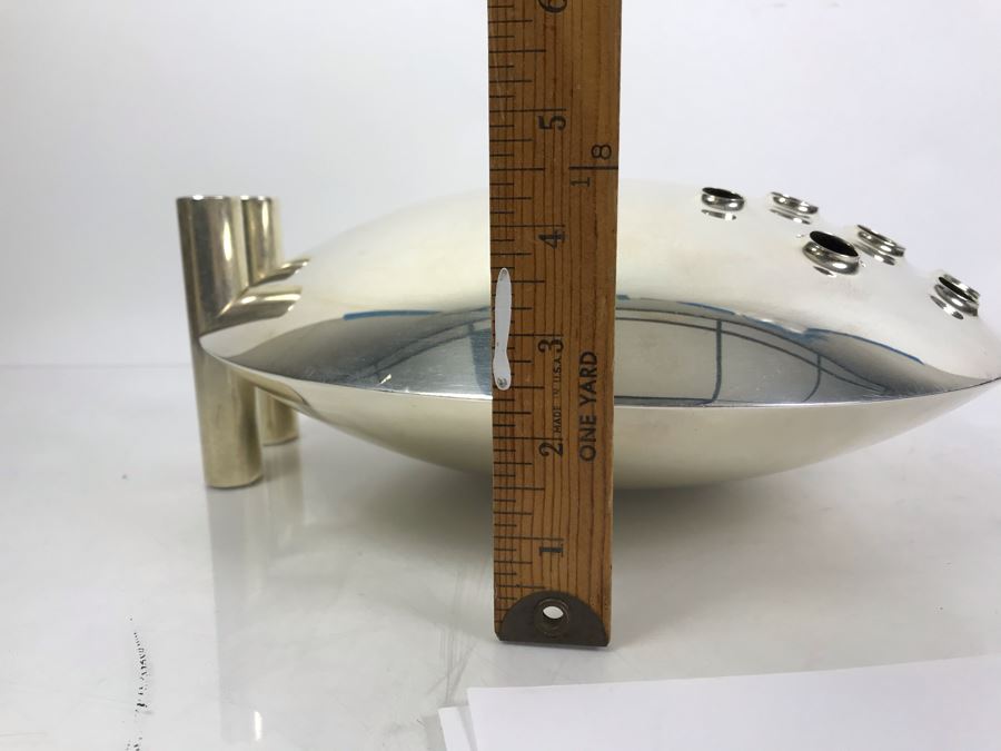 Signed Silverplate Lino Sabattini Halley Vase 13'W Estimate $1,300 [Photo 18]