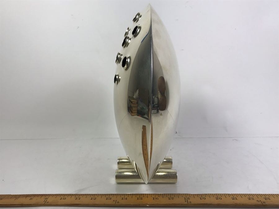 Signed Silverplate Lino Sabattini Halley Vase 13'W Estimate $1,300 [Photo 15]