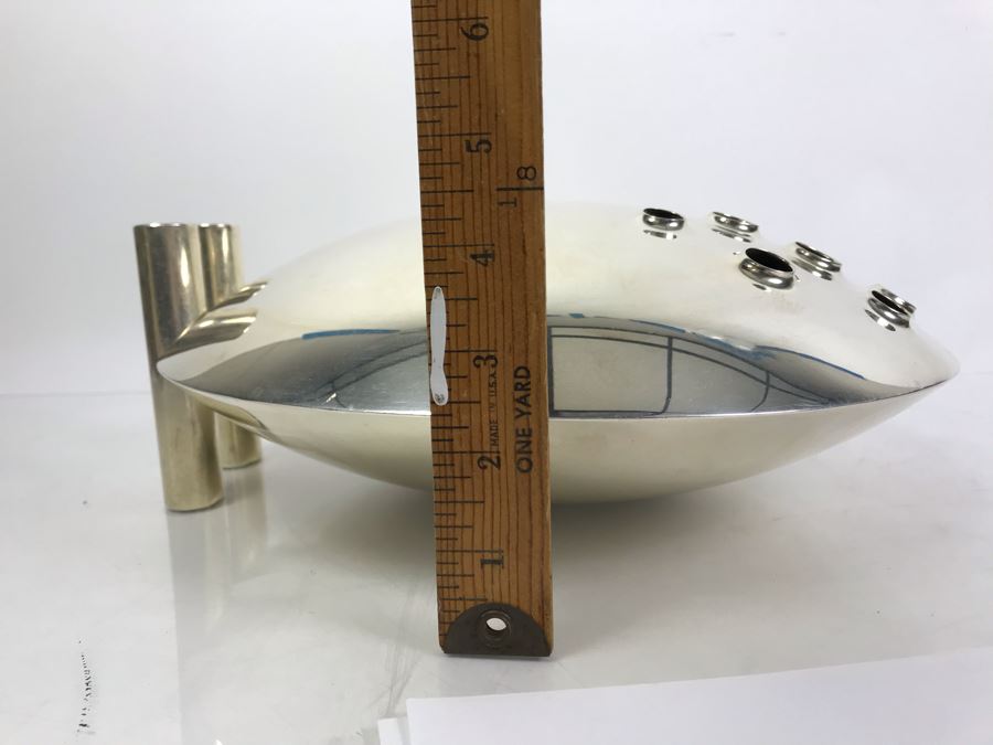 Signed Silverplate Lino Sabattini Halley Vase 13'W Estimate $1,300 [Photo 19]