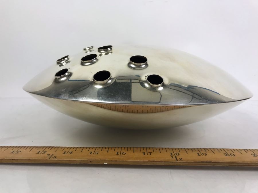 Signed Silverplate Lino Sabattini Halley Vase 13'W Estimate $1,300 [Photo 5]