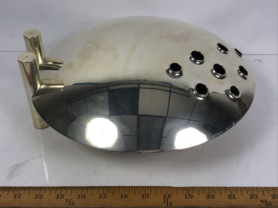 Signed Silverplate Lino Sabattini Halley Vase 13'W Estimate $1,300 [Photo 3]