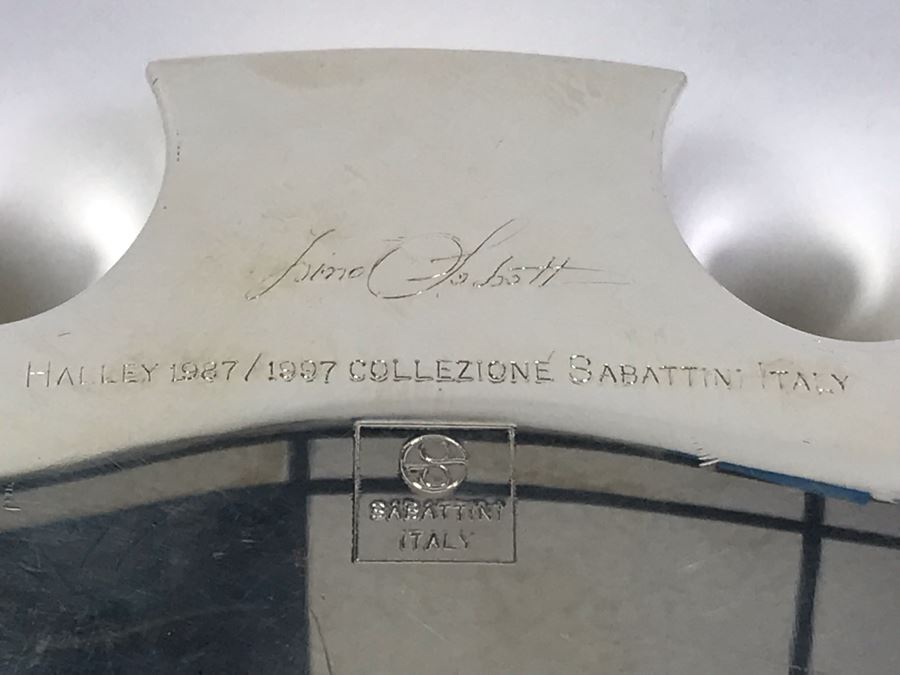 Signed Silverplate Lino Sabattini Halley Vase 13'W Estimate $1,300 [Photo 14]