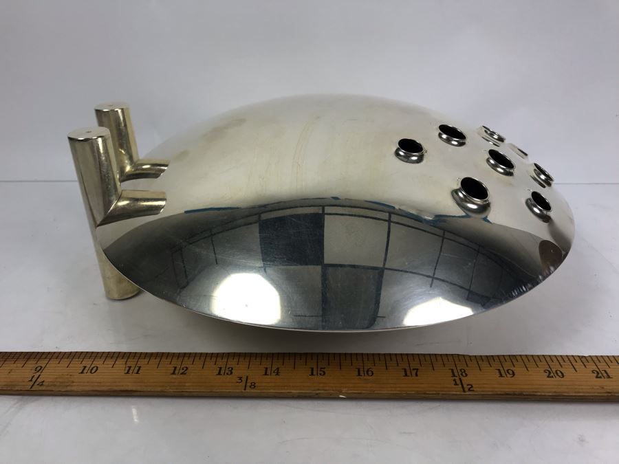 Signed Silverplate Lino Sabattini Halley Vase 13'W Estimate $1,300 [Photo 2]