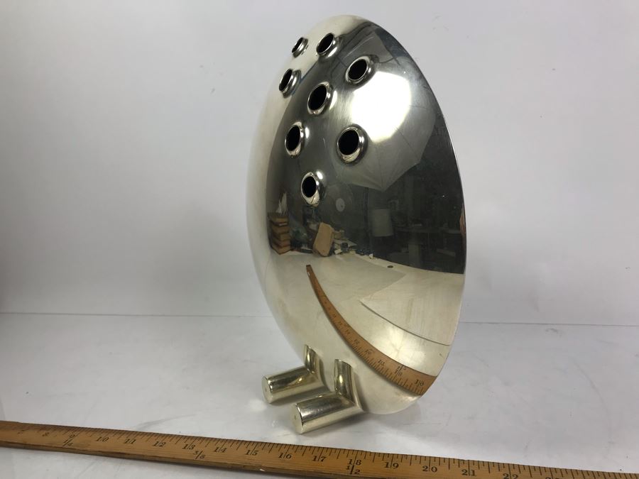 Signed Silverplate Lino Sabattini Halley Vase 13'W Estimate $1,300 [Photo 16]