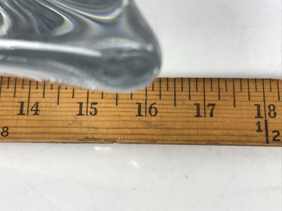 Rare Large Signed DAUM France Crystal Swan Bowl 16'W X 7'D X 9'H [Photo 7]