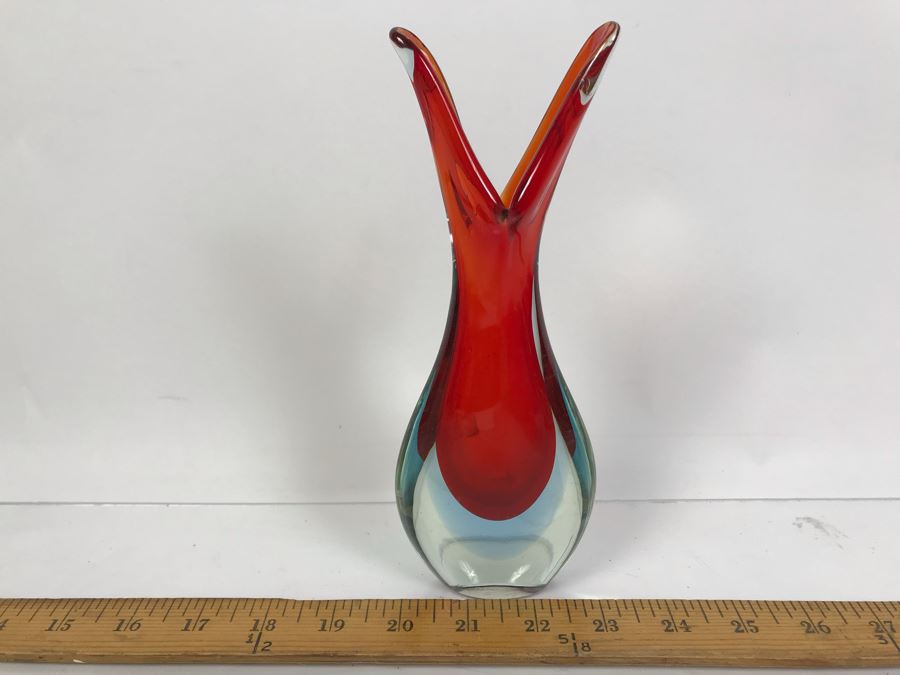 Vintage Murano Glass Vase 8.5'H [Photo 1]
