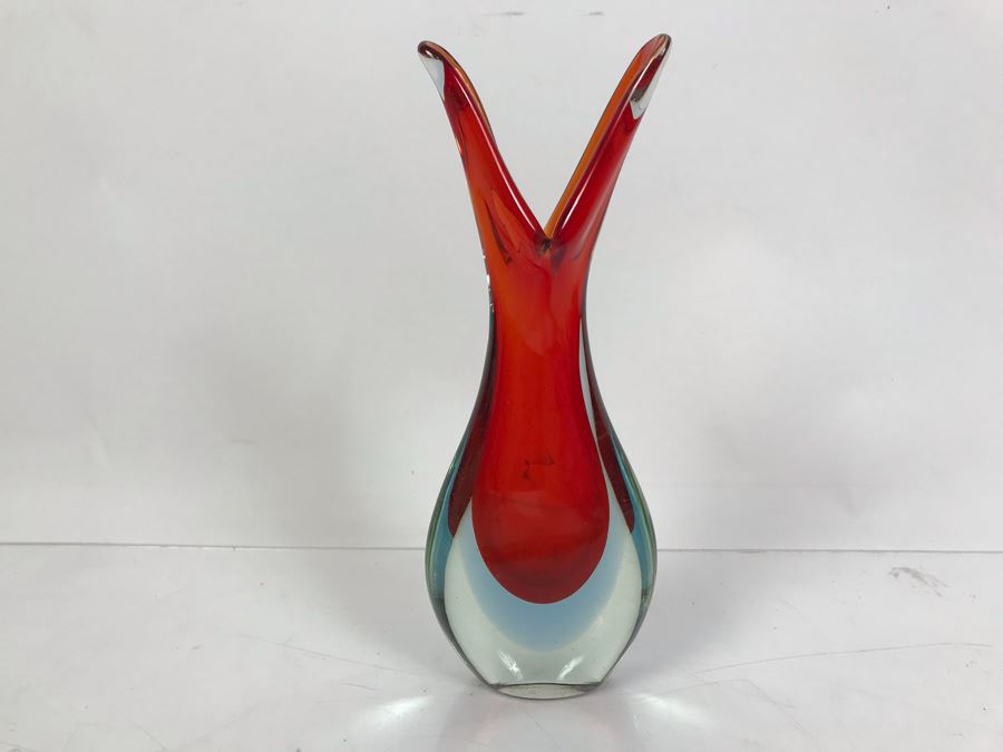 Vintage Murano Glass Vase 8.5'H [Photo 2]