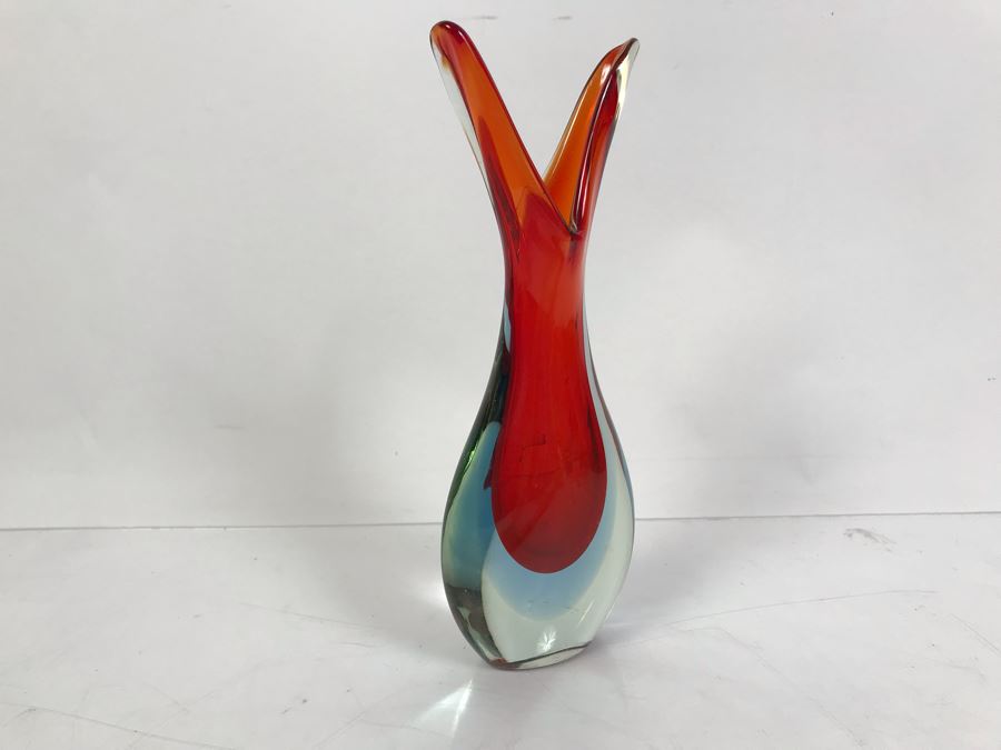 Vintage Murano Glass Vase 8.5'H [Photo 8]