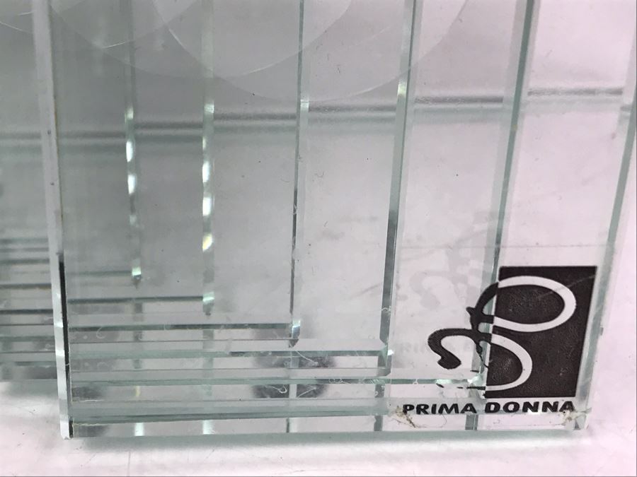 Prima Donna Modernist Glass Menorah Candle Holder 12.5'W X 9'H [Photo 9]