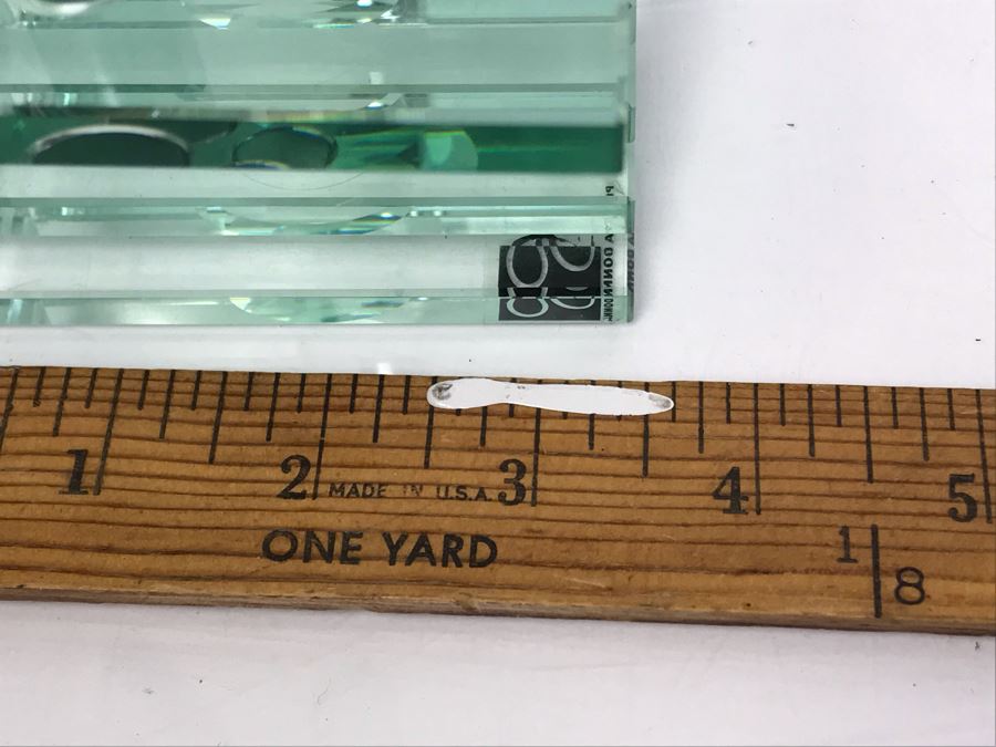 Prima Donna Modernist Glass Menorah Candle Holder 12.5'W X 9'H [Photo 13]