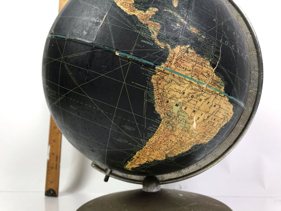 Vintage Weber Costello Black World Globe [Photo 12]