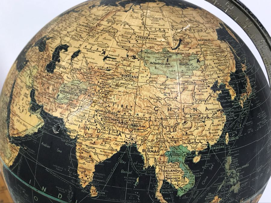 Vintage Weber Costello Black World Globe [Photo 7]