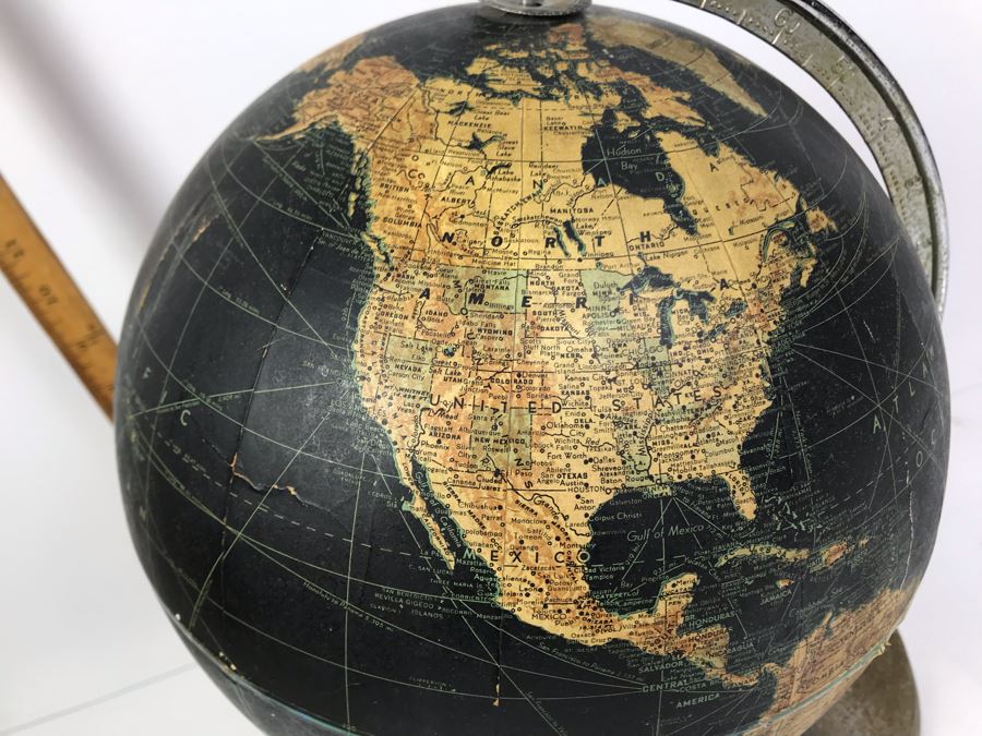 Vintage Weber Costello Black World Globe [Photo 11]