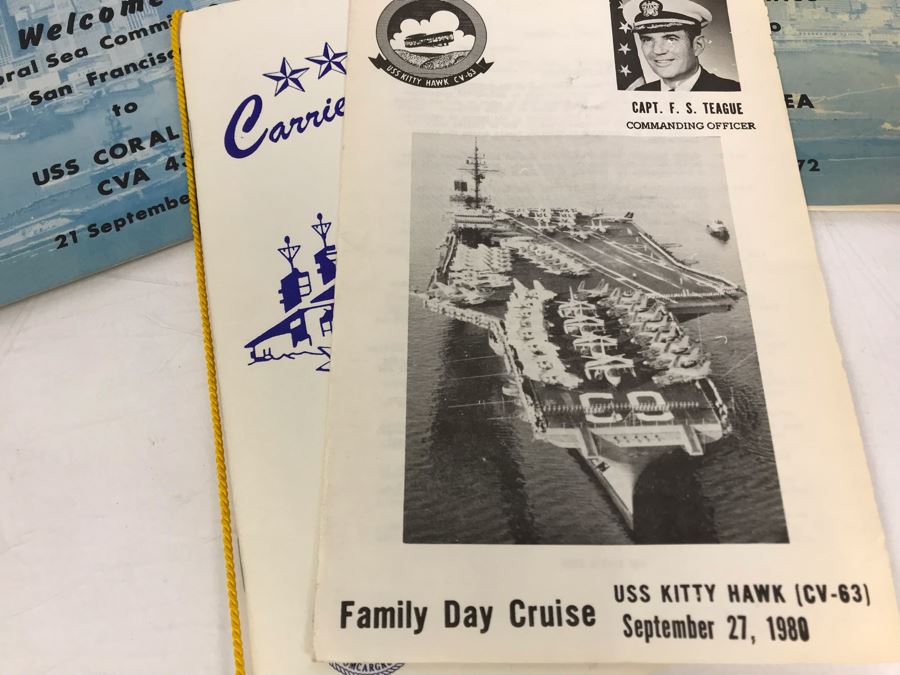 Various Photographs, Change Of Command Programs For USS Kitty Hawk (CV 63) And USS Coral Sea, Documents, Newspapers, USS Coral Sea Bumper Sticker - See Photos [Photo 14]