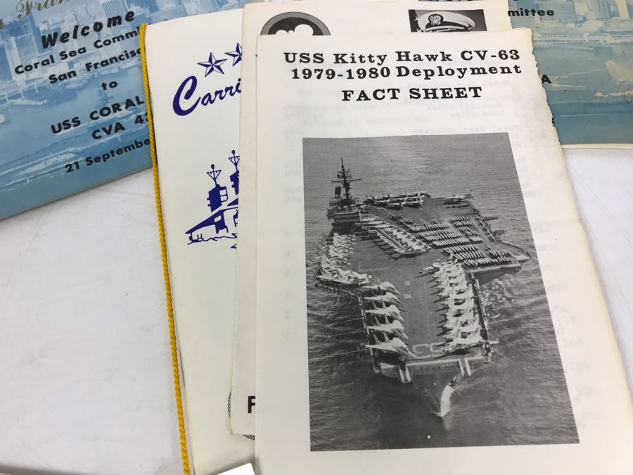 Various Photographs, Change Of Command Programs For USS Kitty Hawk (CV 63) And USS Coral Sea, Documents, Newspapers, USS Coral Sea Bumper Sticker - See Photos [Photo 13]