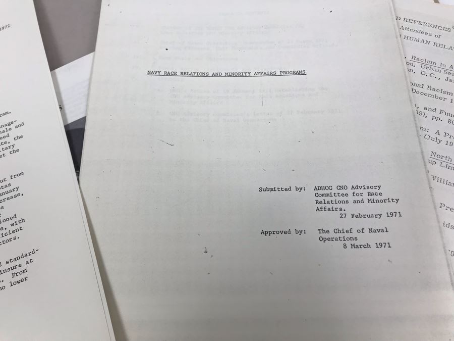 Various Military Department Of Defense Documents And Papers Regarding Equal Opportunity Race Relations And Race Statistics In The Military Affirmative Action From 1971-1973 [Photo 8]