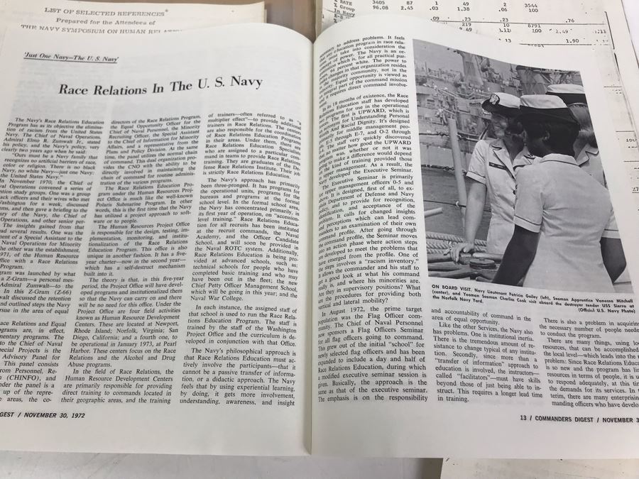 Various Military Department Of Defense Documents And Papers Regarding Equal Opportunity Race Relations And Race Statistics In The Military Affirmative Action From 1971-1973 [Photo 13]