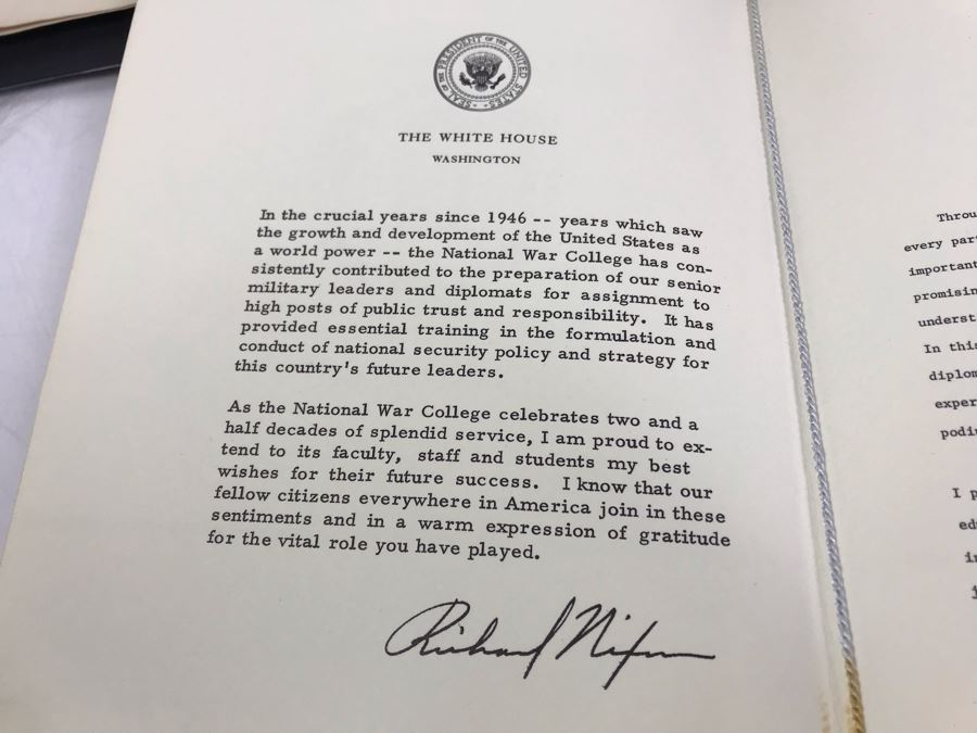 The National War College Graduation Exercises Program 1970-1971 And Research Paper From National War College By William H. Harris Captain, USN 1971 And Class Of 1971 Assignments Showing Capt Harris Assigned As CO USS Coral Sea [Photo 3]