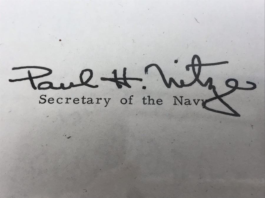 Various DASH CCDP Photographs And Letters Including Signed Letter From The Secretary Of The NAVY Paul H. Nitze - See Photos [Photo 8]