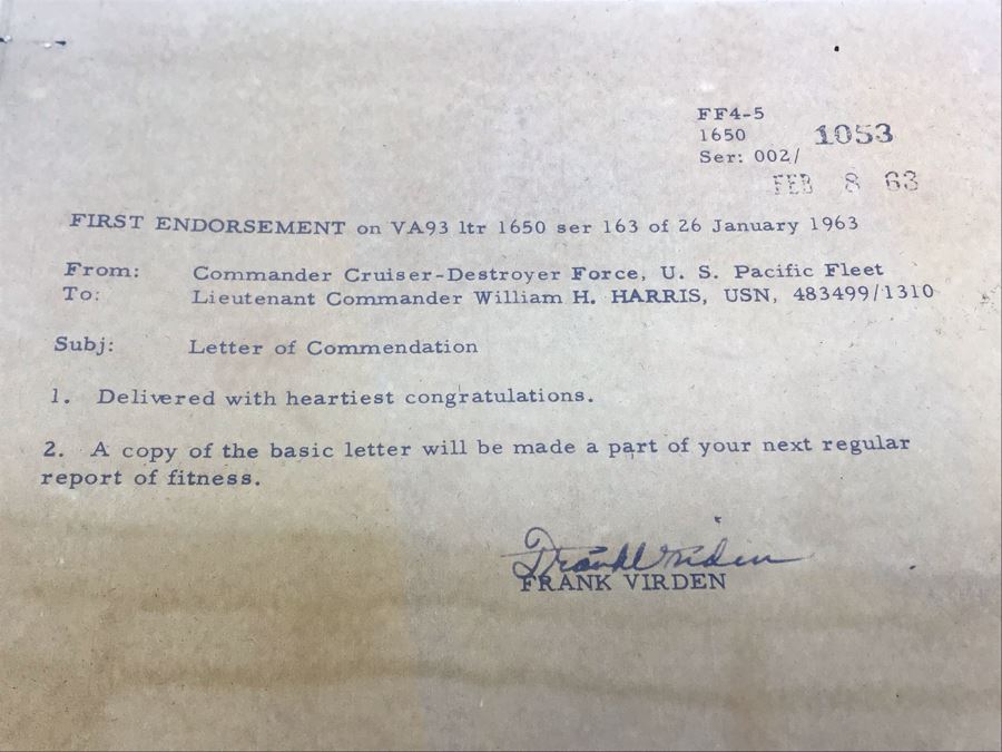 Various DASH CCDP Photographs And Letters Including Signed Letter From The Secretary Of The NAVY Paul H. Nitze - See Photos [Photo 21]