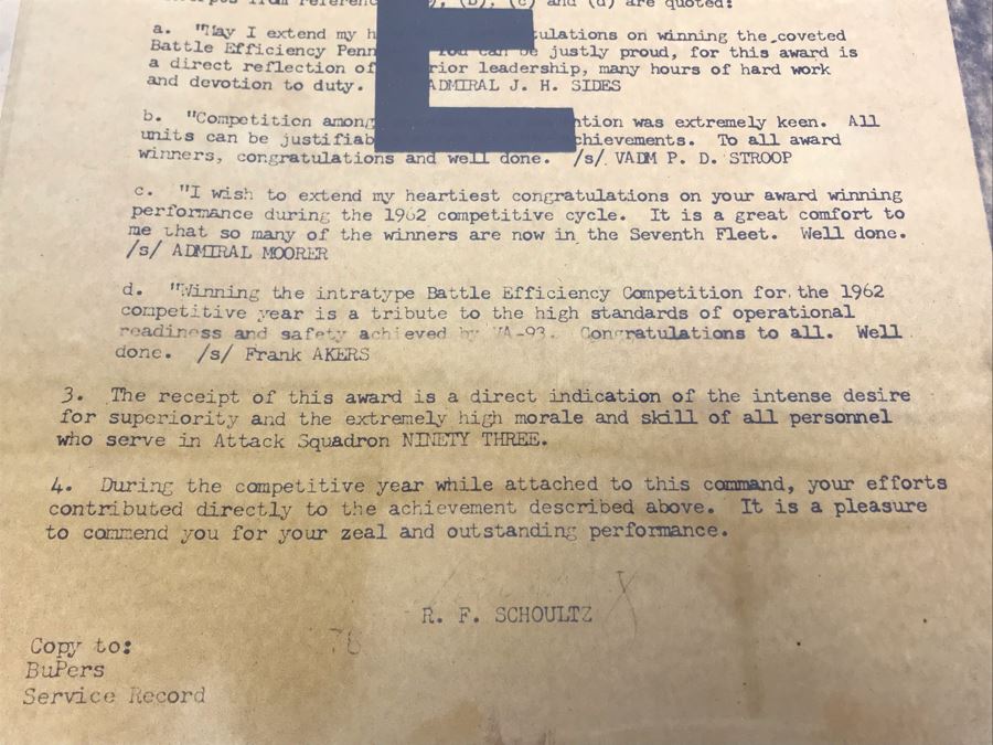 Various DASH CCDP Photographs And Letters Including Signed Letter From The Secretary Of The NAVY Paul H. Nitze - See Photos [Photo 25]