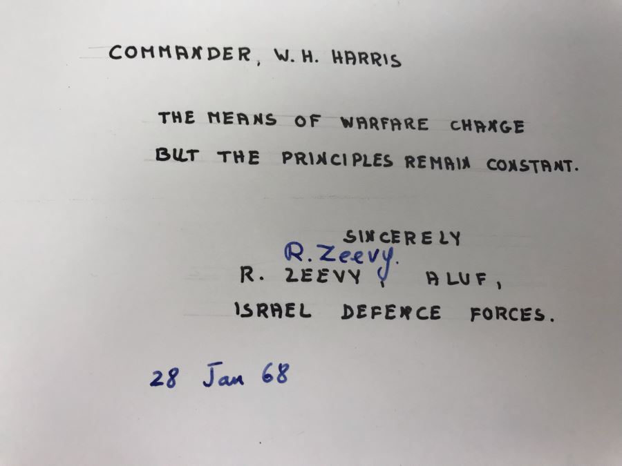 Set Of 1963 (Appear To Be First Edition) Books The Art Of Warfare In Biblical Lands By Yigael Yadin Signed By R. Zeevy, Aluf, Israel Defense Forces 1968 [Photo 7]