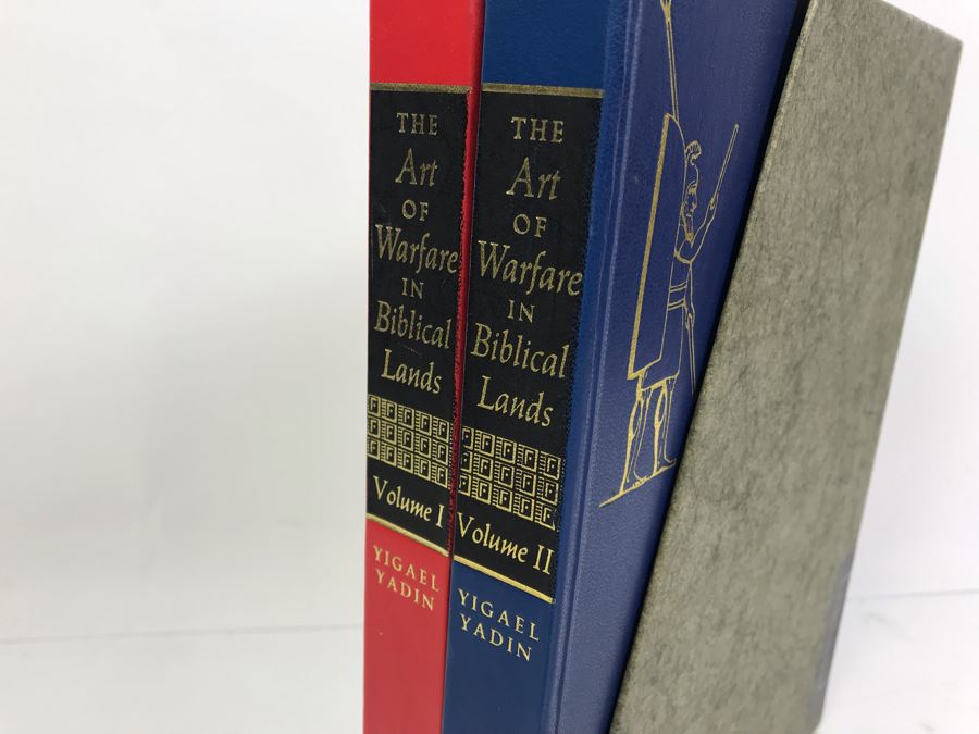 Set Of 1963 (Appear To Be First Edition) Books The Art Of Warfare In Biblical Lands By Yigael Yadin Signed By R. Zeevy, Aluf, Israel Defense Forces 1968 [Photo 3]