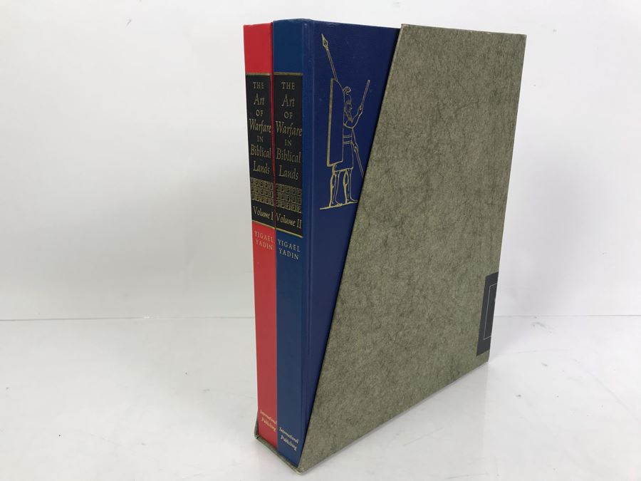 Set Of 1963 (Appear To Be First Edition) Books The Art Of Warfare In Biblical Lands By Yigael Yadin Signed By R. Zeevy, Aluf, Israel Defense Forces 1968 [Photo 2]
