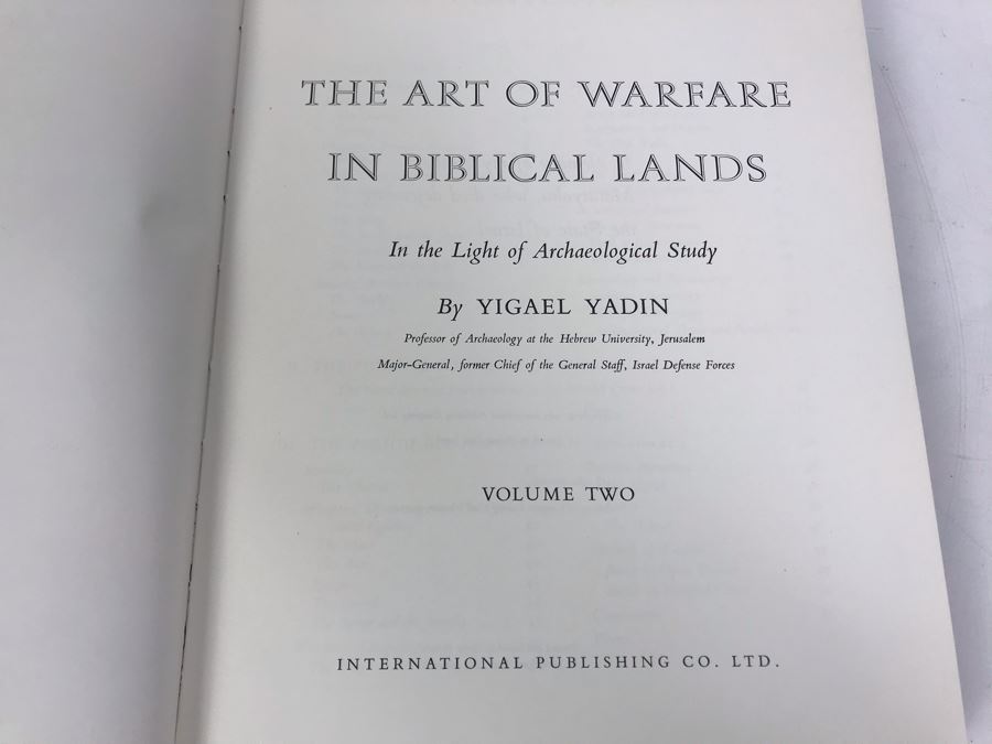 Set Of 1963 (Appear To Be First Edition) Books The Art Of Warfare In Biblical Lands By Yigael Yadin Signed By R. Zeevy, Aluf, Israel Defense Forces 1968 [Photo 17]