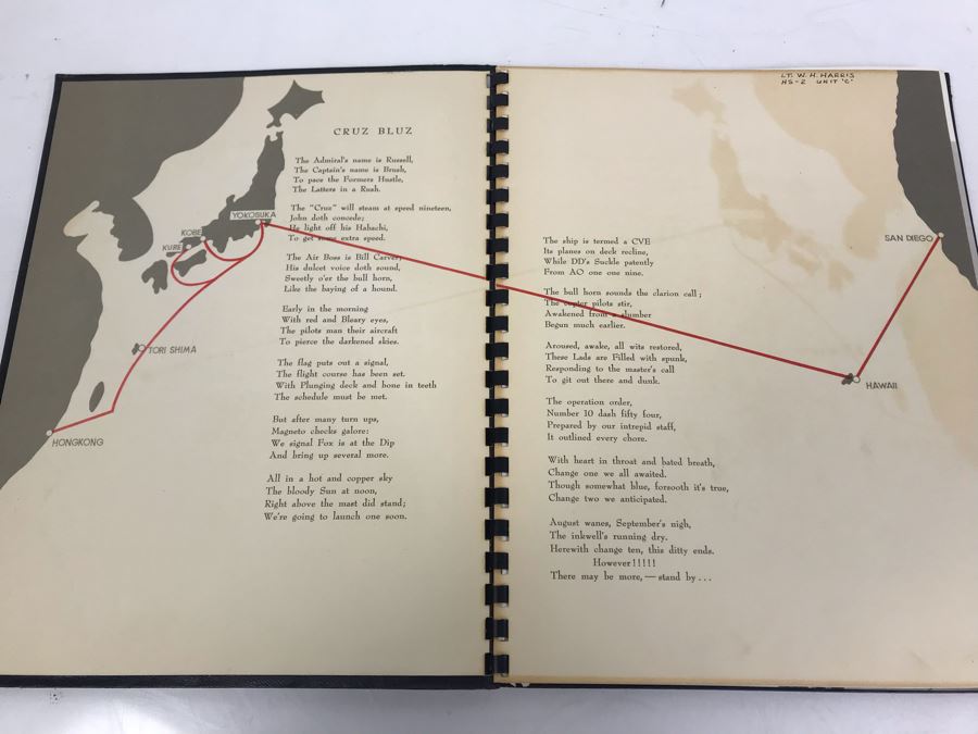 U.S.S. Point Cruz CVE-119 1954 Cruise Book Pacific Cruise Hawaii, Japan, Hong Kong China From William 'Bill' H. Harris, RADM, USN (Ret.) [Photo 2]