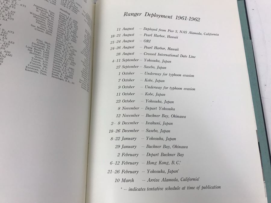 1961-1962 USN USS Ranger (CVA-61) Western Pacific Westpac Cruise Book Hawaii, Japan, Hong Kong China [Photo 6]