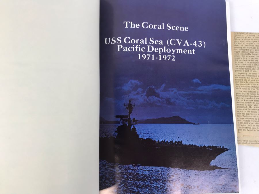 1972 SIGNED Personalized Letter From The White House Signed By Richard Nixon And Volume Of USS Coral Sea (CVA-43) The Coral Scene 1971-1972 Cruise Book Pacific Deployment - SEE PHOTOS [Photo 16]