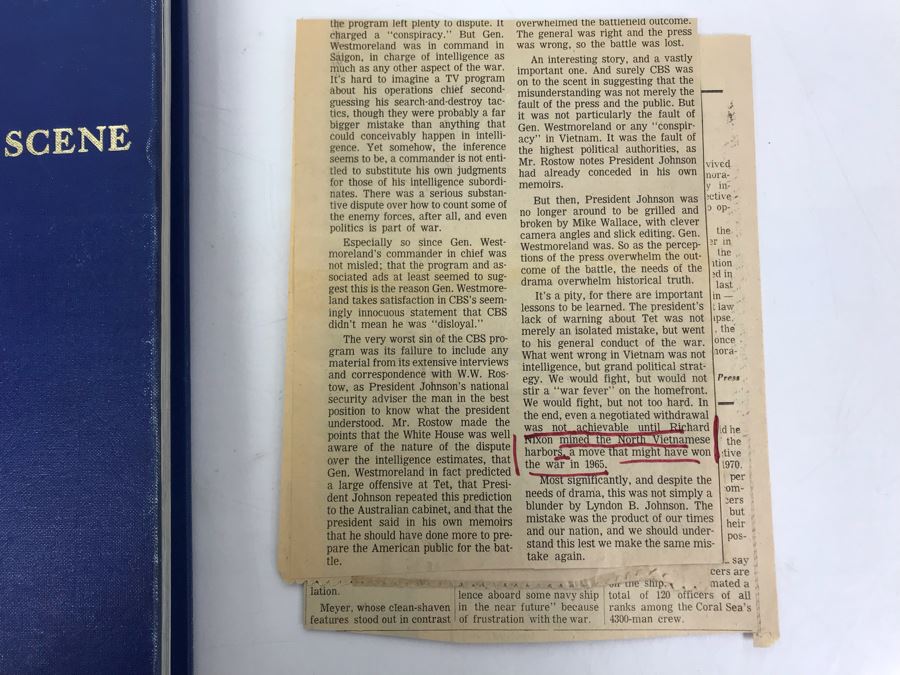 1972 SIGNED Personalized Letter From The White House Signed By Richard Nixon And Volume Of USS Coral Sea (CVA-43) The Coral Scene 1971-1972 Cruise Book Pacific Deployment - SEE PHOTOS [Photo 14]