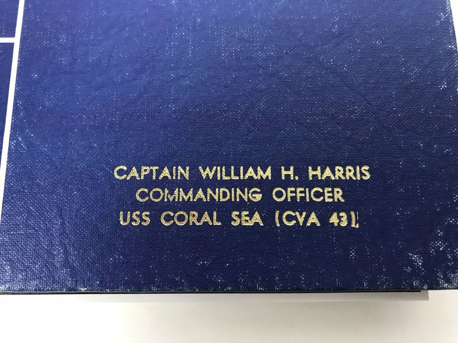 Bob Hope SIGNED Volume Of USS Coral Sea (CVA-43) The Coral Scene 1971-1972 Cruise Book Pacific Deployment And Photograph Of Bob Hope With William 'Bill' H. Harris, RADM, USN (Ret.) [Photo 7]