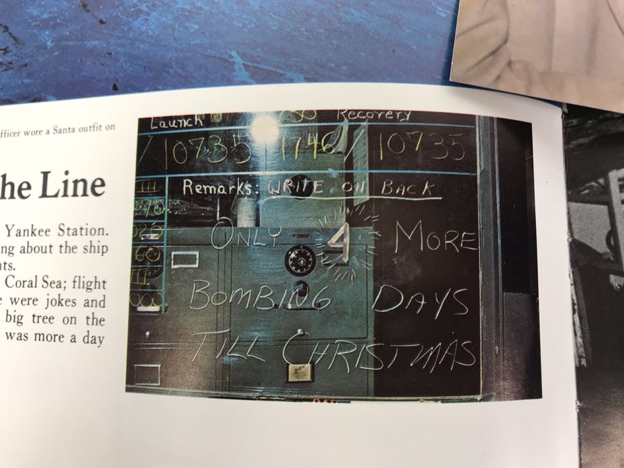 Bob Hope SIGNED Volume Of USS Coral Sea (CVA-43) The Coral Scene 1971-1972 Cruise Book Pacific Deployment And Photograph Of Bob Hope With William 'Bill' H. Harris, RADM, USN (Ret.) [Photo 5]