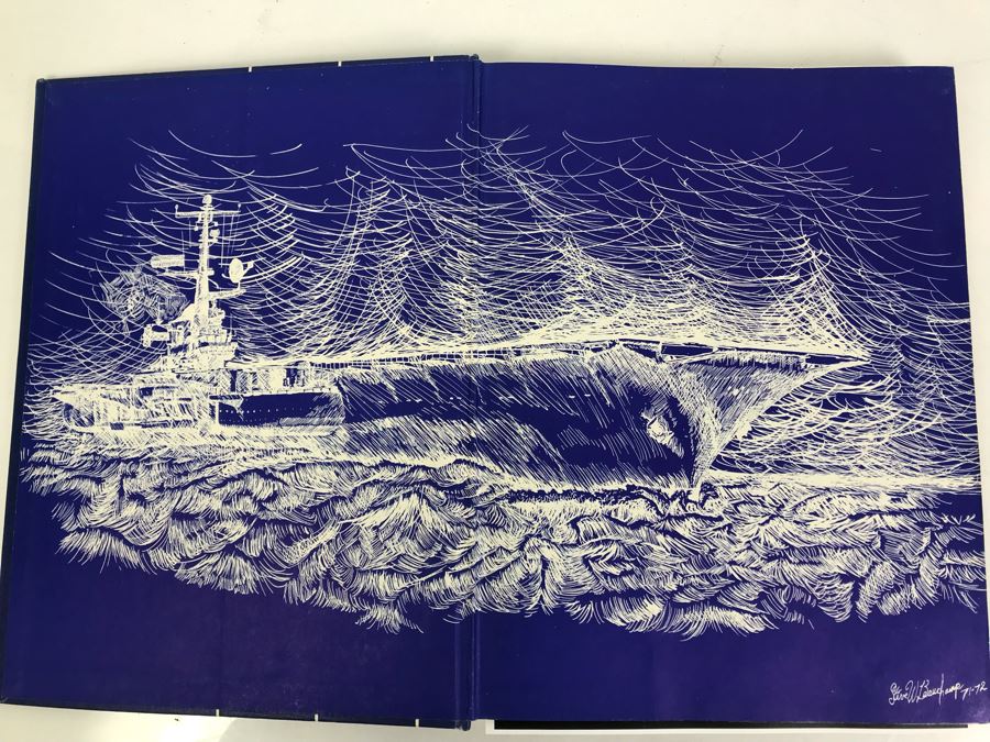 Bob Hope SIGNED Volume Of USS Coral Sea (CVA-43) The Coral Scene 1971-1972 Cruise Book Pacific Deployment And Photograph Of Bob Hope With William 'Bill' H. Harris, RADM, USN (Ret.) [Photo 8]