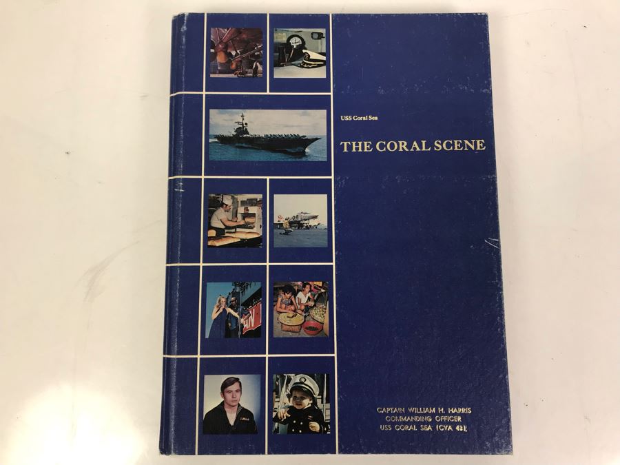 Bob Hope SIGNED Volume Of USS Coral Sea (CVA-43) The Coral Scene 1971-1972 Cruise Book Pacific Deployment And Photograph Of Bob Hope With William 'Bill' H. Harris, RADM, USN (Ret.) [Photo 6]