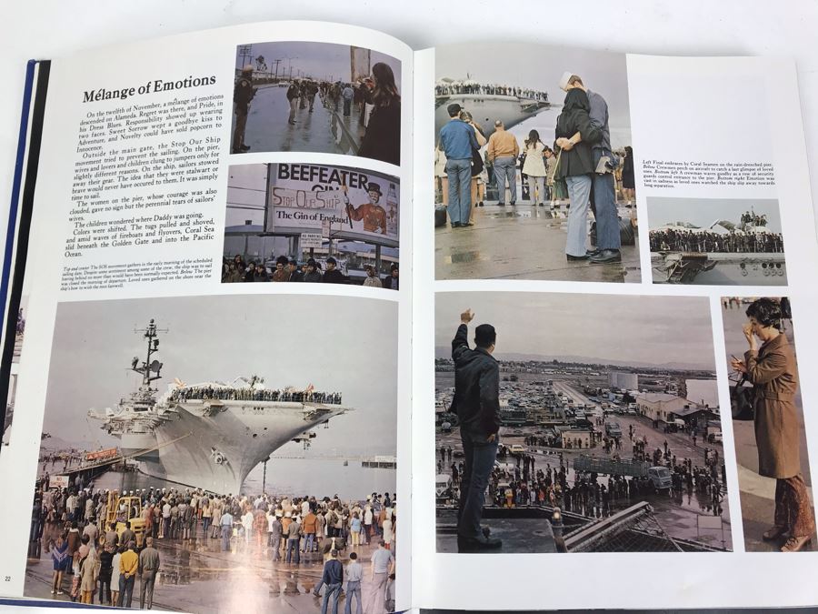 Bob Hope SIGNED Volume Of USS Coral Sea (CVA-43) The Coral Scene 1971-1972 Cruise Book Pacific Deployment And Photograph Of Bob Hope With William 'Bill' H. Harris, RADM, USN (Ret.) [Photo 19]