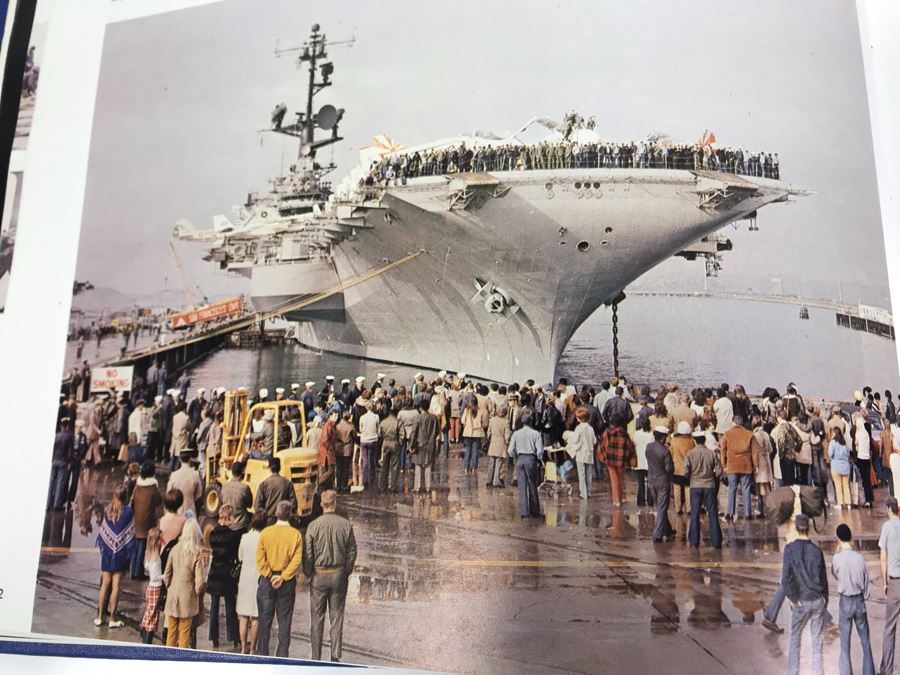 Bob Hope SIGNED Volume Of USS Coral Sea (CVA-43) The Coral Scene 1971-1972 Cruise Book Pacific Deployment And Photograph Of Bob Hope With William 'Bill' H. Harris, RADM, USN (Ret.) [Photo 20]
