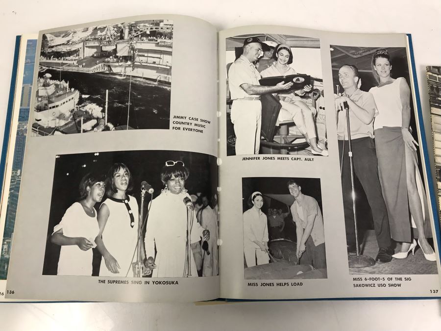 1966-1967 USS Coral Sea (CV-43) Carrier-West Cruise Book, USS Coral Sea Tonkin Gulf Yacht Club Letter From Commanding Officer (1967) Vietnam Combat Zone Air Strikes And Coral Sea Sea Breeze Newsletters 'The Supremes' - See Photos [Photo 41]