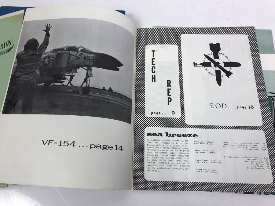 1966-1967 USS Coral Sea (CV-43) Carrier-West Cruise Book, USS Coral Sea Tonkin Gulf Yacht Club Letter From Commanding Officer (1967) Vietnam Combat Zone Air Strikes And Coral Sea Sea Breeze Newsletters 'The Supremes' - See Photos [Photo 20]