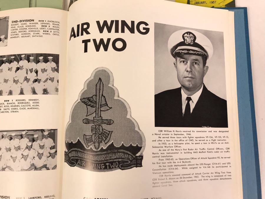 1966-1967 USS Coral Sea (CV-43) Carrier-West Cruise Book, USS Coral Sea Tonkin Gulf Yacht Club Letter From Commanding Officer (1967) Vietnam Combat Zone Air Strikes And Coral Sea Sea Breeze Newsletters 'The Supremes' - See Photos [Photo 3]